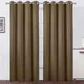 LEMOMO Blackout Curtains 66 x 84 inch/Brown Curtains Set of 2 Panels/Thermal Insulated Room Darkening Bedroom Curtains