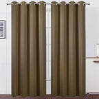 LEMOMO Brown Thermal Blackout Curtains/52 x 95 Inch/Set of 2 Panels Room Darkening Curtains for Bedroom