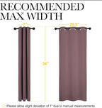 NICETOWN Window Curtain Panels, Dry Rose, 1 Pair, 34 by 54-inch, Thermal Insulated Solid Grommet Blackout Draperies/Drapes for Basement