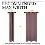 NICETOWN Window Curtain Panels, Dry Rose, 1 Pair, 34 by 54-inch, Thermal Insulated Solid Grommet Blackout Draperies/Drapes for Basement