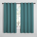 NICETOWN Bedroom Curtain Panels Blackout Draperies, Thermal Insulated Solid Grommet Blackout Curtains/Drapes (Sea Teal, One Pair, 55 by 68-inch)