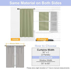 Simplebrand Ava Sage Green Blackout Curtains for Bedroom 84 Inch Length 2 Panels Set, Solid Thermal Insulated Privacy Living Room Window Treatment Curtains Blackout Drapes, W50 x L84 Inch, Sage Green