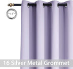 Yakamok Extra Wide Blackout Curtain for Sliding Glass Door, Grommet Thermal Insulated Room Divider Curtain 100W x 84L inch, Room Darkening Patio Curtain,8.3ft Wide x 7ft Tall, 1 Panel,Lilac