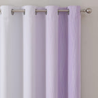 Lilac and Greyish White Ombre Blackout Curtains Living Room 102 Inch Long