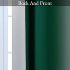 SimpleHome Ombre Room Darkening Curtains for Bedroom, Gradient Dark Green to Grey White Light Blocking Thermal Insulated Grommet Window Curtain/Drapes for Living Room,2 Panels, 52x63 inches Length