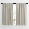 NICETOWN Blackout Curtains for Living Curtains, Room Darkening Window Curtain Panels, Easy-Care Solid Thermal Insulated Draperies/Drapes for Daughter Room (Natural, 2 Panels, 42 by 54)