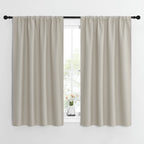 NICETOWN Blackout Curtains for Living Curtains, Room Darkening Window Curtain Panels, Easy-Care Solid Thermal Insulated Draperies/Drapes for Daughter Room (Natural, 2 Panels, 42 by 54)