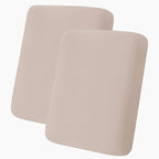 hyha Milk Silk Couch Cushion Covers, Soft Magic Sofa Covers Washable for 2 Cushion Couch, Stretch Sectional Outdoor Cushion Covers for Patio Furniture with Elastic Bottom(2 Packs, Taupe)