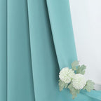 ChrisDowa Small Window Curtains 36 inches Long for Bedroom - Grommet Short Thermal Insulated Room Darkening Curtains for Kitchen (2 Panels, Aqua, 52 x 36 Inch)