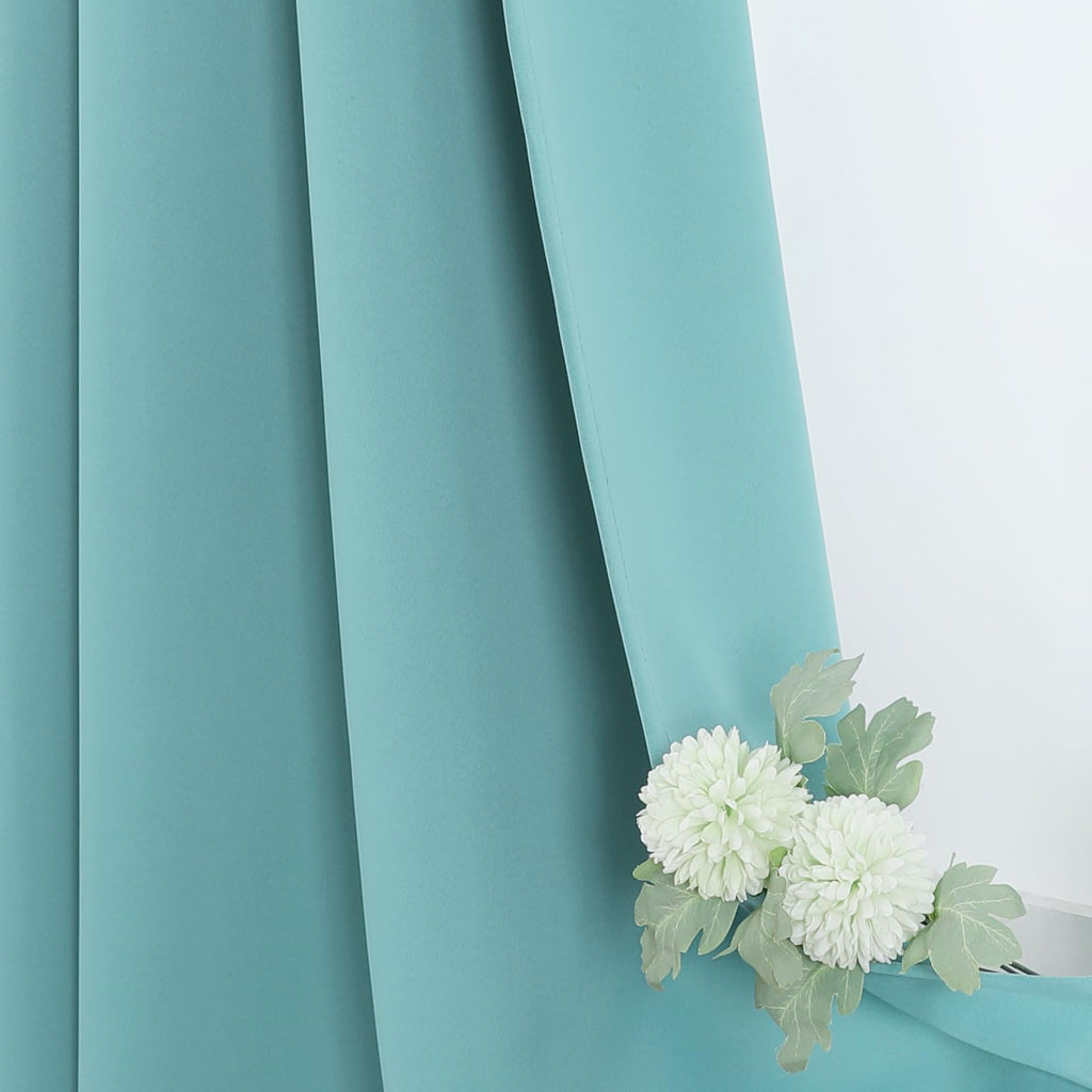 ChrisDowa Blackout Curtains for Bedroom and Living Room 63 Inches Long