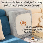 VFUX Soothing Home Sofa Covers, Sofa Hero Covers, Wear-Resistant Universal Couch Covers Washable Stretch Sectional Couch Cushion Covers (Metal Grey,Back Cover M)