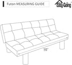 Easy-Going Futon Sofa Slipcover Reversible Sofa Cover Armless Futon Cover Furniture Protector Couch Cover Water Resistant Pets, Kids, Children, Dog, Cat (Futon, Light Gray/Ivory)