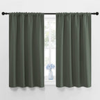 NICETOWN Bedroom Curtains Blackout Draperies - All Season Thermal Insulated Solid Rod Pocket Top Blackout Curtains/Drapes for Kid's Room (Dark Mallard, 1 Pair, 42 x 45 Inch)