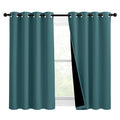 NICETOWN 100% Blackout Curtains with Black Liners, Thermal Insulated 2-Layer Lined Drapes, Room Warming Small Window Draperies for Dining Room (Sea Teal, 2 Panels, 46 inches W by 54 inches L)