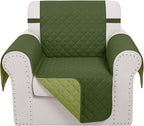 Recliner Chair Covers Reversible Sofa Cover Couch Cover for Pets Lazy Boy Furniture Protector(23''Chair,Huntergreen/Sage)