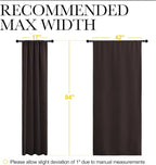 NICETOWN 84 Bedroom Curtains and Drapes - Energy Smart Thermal Insulated Rod Pocket Blackout Draperies/Panels for Living Room (2 Panels, 42 inches x 84 inches, Toffee Brown)