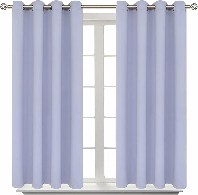 BGment Short Curtains for Small Window 45 Inch Long - Lavander 2 Panels