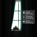 Navy Blue and Teal Gradient Blackout Curtains for Living Room 84 Inch Long