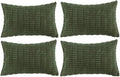 Fancy Homi 4 Packs Decorative Throw Pillow Covers for Living Room Couch Bed, Modern Farmhouse Boho Home Décor Accent Cushion Case, 24" x 16", Olive Green