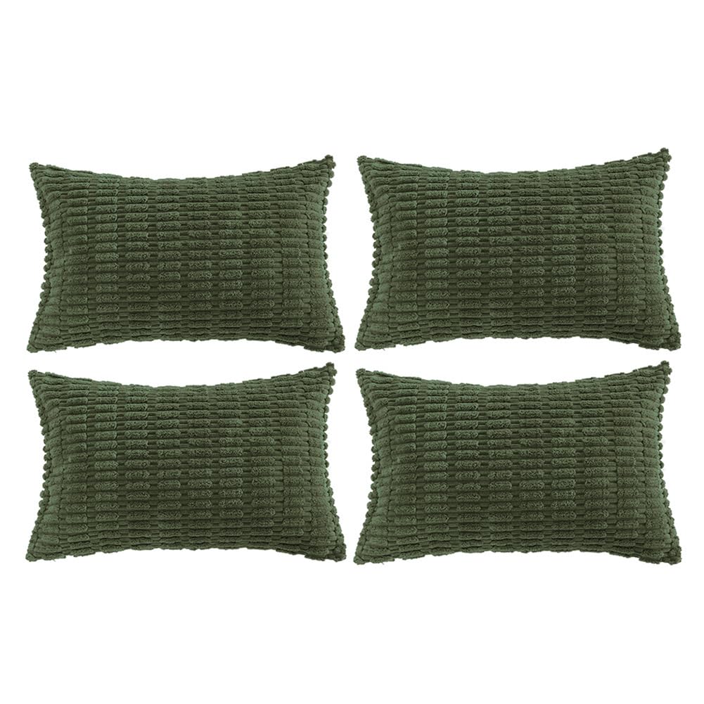 Fancy Homi 4 Packs Decorative Throw Pillow Covers for Living Room Couch Bed, Modern Farmhouse Boho Home Décor Accent Cushion Case, 20" x 12", Neutral