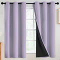 SimpleHome Lilac 100% Blackout Curtains Room Darkening Living Room 63 Inch