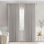 MIULEE Stone Back Tab Blackout Curtains 72 Inches Long 2 Panels Set for Living Room Bedroom Privacy, Rod Pocket/Pinch Pleat Thermal Insulated Room Darkening Pleated Light Blocking Drapes