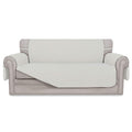 Easy-Going Reversible Couch Cover, 2 Cushion Sofa, Ivory/Ivory