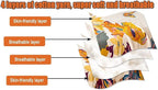MSGKV Boho Throw Blanket for Couch and Sofa 50"x60" Cotton Throw Cover for Living Room with Floral and Butterfly, Spring Breathable&Lightweight Blanket