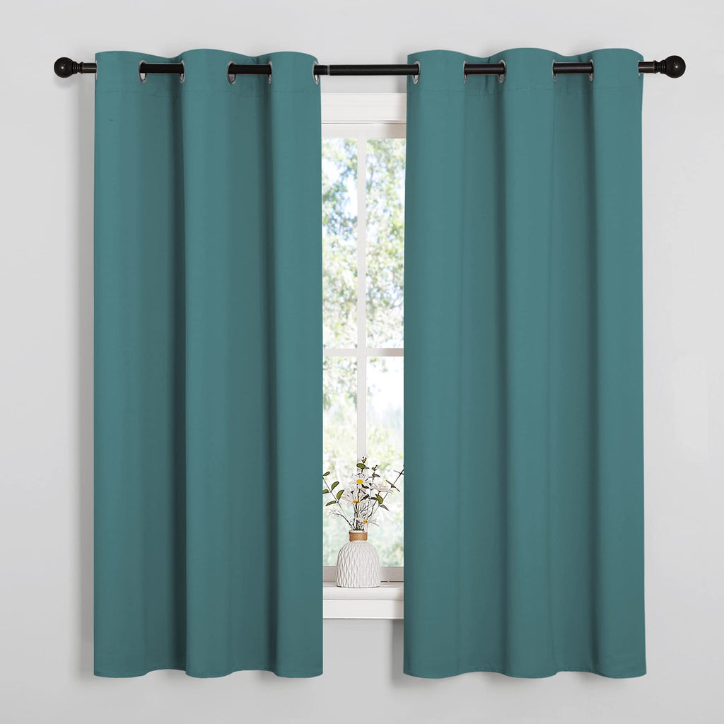 NICETOWN Grey Blackout Curtains for Bedroom 42" Wide x 63" Long 2 Panels
