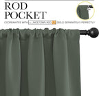NICETOWN Living Room Curtains, Blackout Draperies, Dark Mallard, 1 Pair, 70 x 84-inch, Home Decorations Thermal Insulated Solid Rod Pocket Blackout Drapes for Cafe