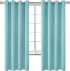 BGment Blackout Curtains - Grommet Thermal Insulated Room Darkening Bedroom and Living Room Curtains, Set of 2 Panels (55 x 69 Inch, Baby Blue)