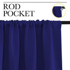 NICETOWN Blackout Curtains for RV Windows, Navy Blue, 29" by 20", 2 Panels, Room Darkening Window Curtain Panels, Easy-Care Solid Thermal Insulated Draperies/Drapes for Daughter Room