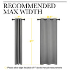 NICETOWN Silver Grey Blackout Curtain Panels for Bedroom, Thermal Insulated Grommet Top Blackout Draperies and Drapes (2 Panels, W34 x L63 inches)