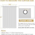 H.VERSAILTEX Patio White Curtains 100x84 Inches for Sliding Door Extral Wide Blackout Curtain Panels Thermal Insulated Room Divider - Grommet Top, 7' Tall by 8.5' Wide