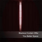 LEMOMO Blackout Curtains 38 x 54 inch/Bright Red Curtains Set of 2 Panels/Thermal Insulated Room Darkening Bedroom Curtains