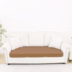Smiry Printed Couch Cushion Covers, Stretch Soft Couch Covers for Sofa, Washable Non-Slip Sofa Slipcover Furniture Protector for Indoor and Outdoor (Large, Camel)