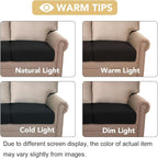 H.VERSAILTEX Super Stretch Couch Cushion Covers Sofa Cushion Slipcovers Jacquard Fabric Individual Seat Couch Slipcover Sets for Pets with Elastic Bottom(3 Packs Cushion Sofa Covers, Black)