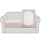 H.VERSAILTEX High Stretch Couch Cushion Covers,Chair Sofa Seat Slipcovers Couch Cushion Cover Stretch Furniture Protector for Kids, Pets(2 Packs Cushion Loveseat Covers, Ivory)