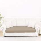 Smiry Printed Couch Cushion Covers, Stretch Soft Couch Covers for Sofa, Washable Non-Slip Sofa Slipcover Furniture Protector for Indoor and Outdoor (Large, Taupe)