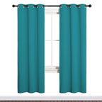 NICETOWN Room Darkening Curtains 72 inch Length 2 Panels, Thermal Insulated Grommet Blackout Curtains for Modern Casual Elegant Bedroom Kids Room Theme Decoration (Peacock Teal, 2 Pieces, W34)