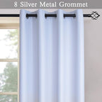 Gradient Color Ombre Blackout Curtains Black Thickening Polyester Eyelet Top Panels Thermal Insulated Grommet Window Treatment Drapes for Living Room/Bedroom (Black, 52W x 72L / 2 Panels)