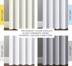 H.VERSAILTEX White Curtains for Sliding Glass Door Room Divider Curtains Noise Reduce Barrier Privacy Curtain Panel Portable Window Screen Sliding Partition, W180 x L96 inches/8' Tall by 15' Wide
