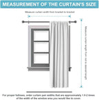 RYB HOME Curtains for Bedroom Living Room 72 inches Long, Thermal Insulated Privacy Rod Pocket Drapes for Nursery Office Home Theater, Width 42 by Length 72, Greyish White, 2 Panels