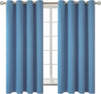 BGment Blackout Curtains for Bedroom - Grommet Thermal Insulated Room Darkening Curtains for Living Room, Set of 2 Panels (52 x 63 Inch, Faded Denim)