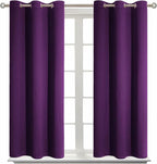 BGment Blackout Curtains - Grommet Thermal Insulated Room Darkening Bedroom and Living Room Curtain, Set of 2 Panels (38 x 45 Inch, Purple)