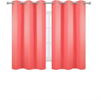 LEMOMO Coral Blackout Curtains 42 x 54 Inch Length Set of 2 Panels Grommet Bedroom Curtains for Living Room