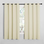 NICETOWN Room Darkening Curtain Panels for Cafe, Thermal Insulated Grommet Room Darkening Draperies/Drapes for Window (Beige, 2 Panels, W55 x L68 -inch)