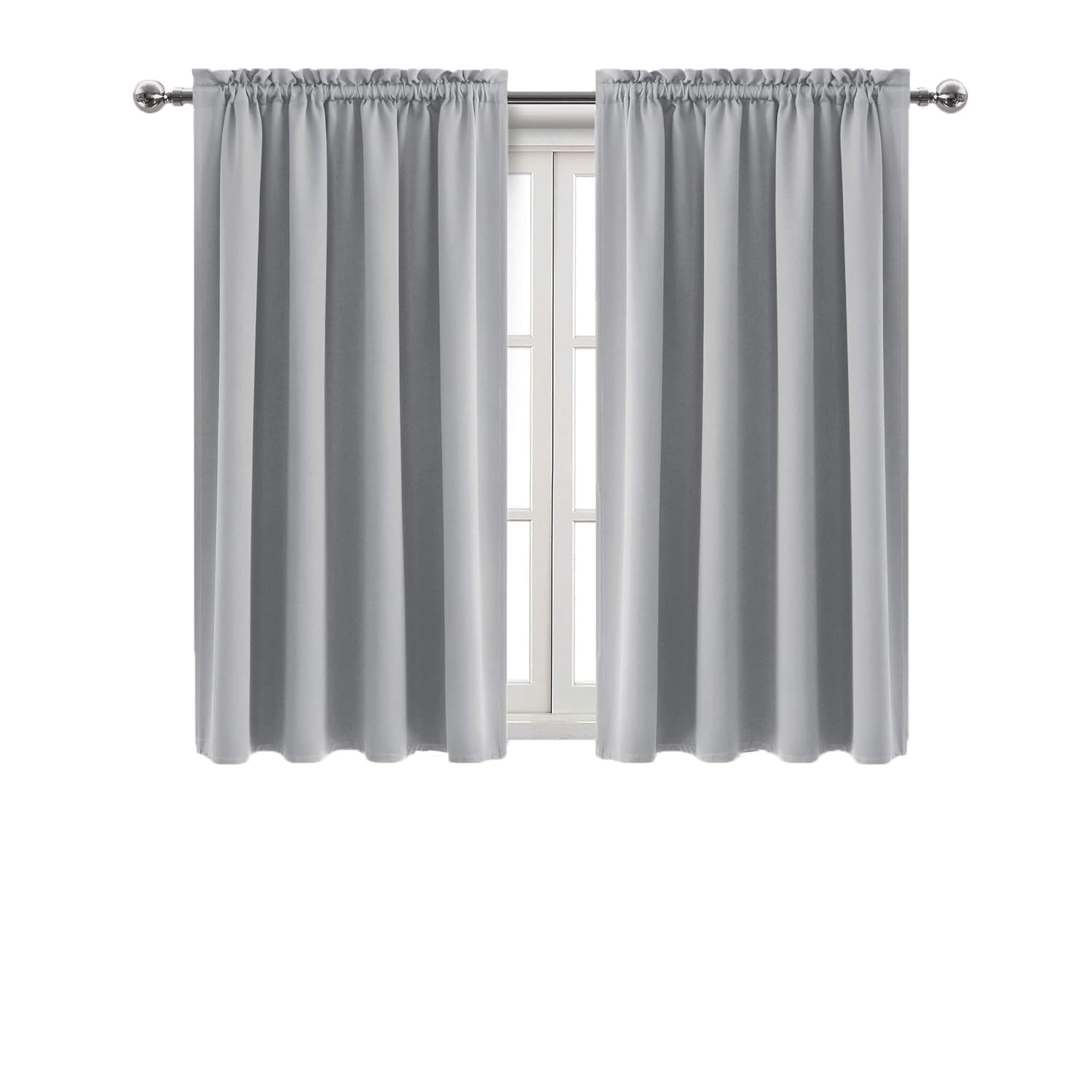 DWCN Blackout Curtains for Bedroom Living Room 52 x 45 Inch Long 2 Panels