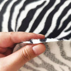 Faux Fur Zebra Animal Print Rug Perfect Throw Area Rug Carpet Floor Mat for Office/Kids Room/Under Tables/Smaller Area 3.6x2.3 feet