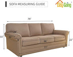 Easy-Going Stretch Sofa Slipcover 1-Piece Sofa Cover Furniture Protector Couch Soft with Elastic Bottom for Kids, Polyester Spandex Jacquard Fabric Small Checks (Sofa, Silver Gray)